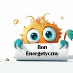 Słodko wyglądający stworek trzymający wniosek o bon energetyczny